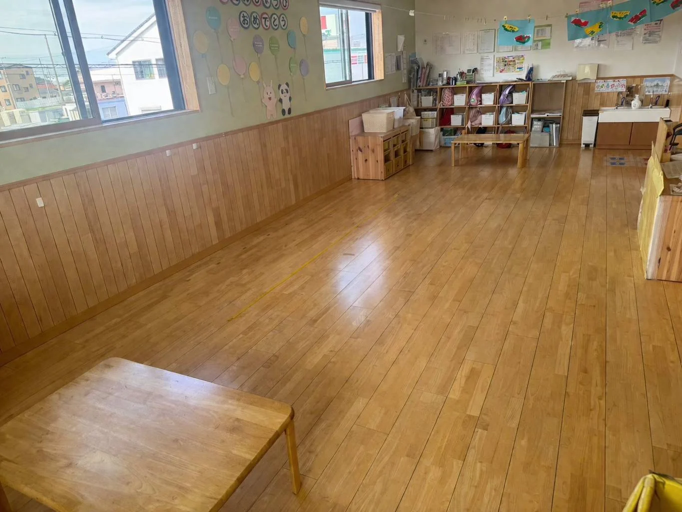 広々とした保育室